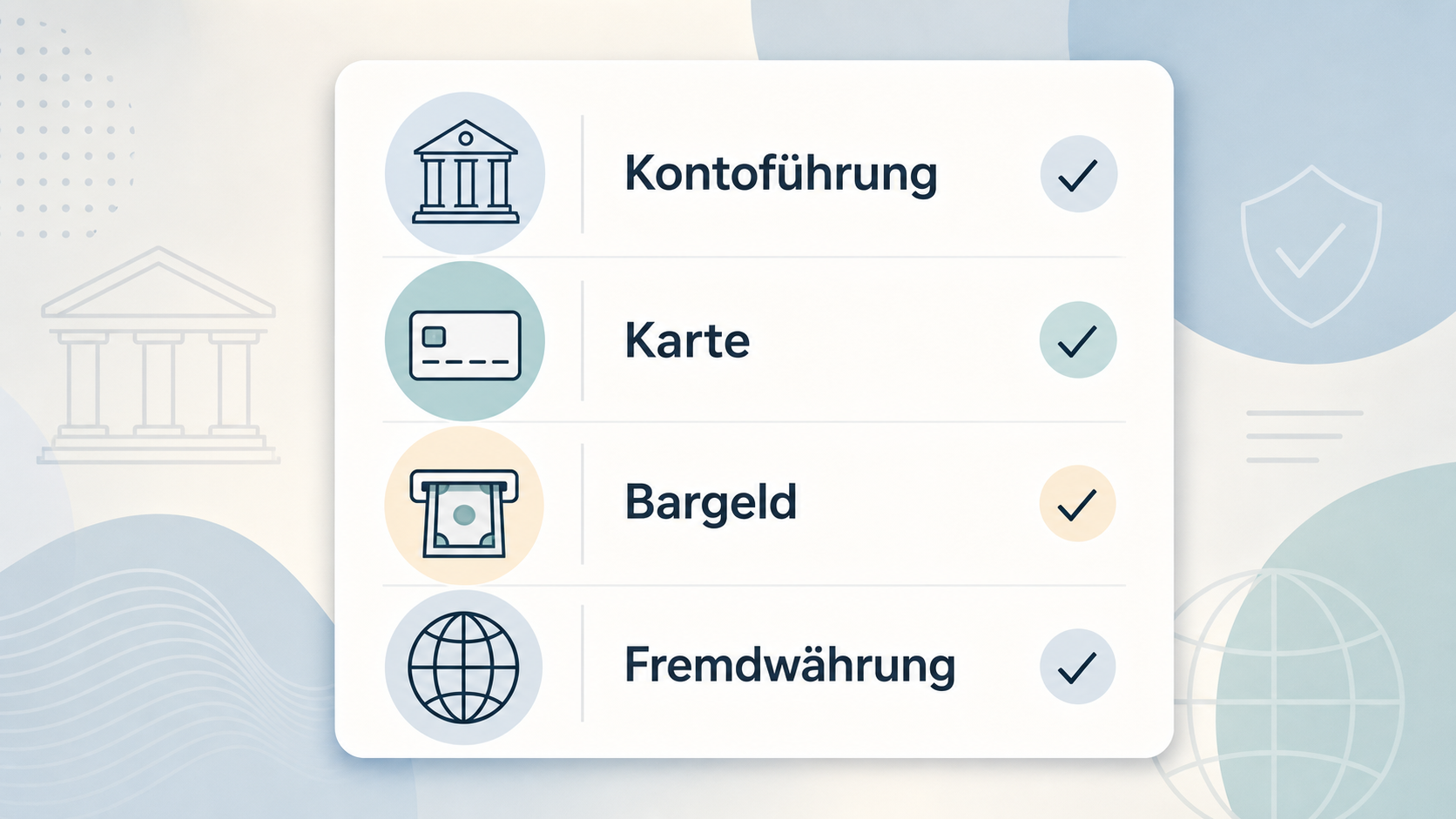 Redaktionelle Illustration zu Kontoführungsgebühren sparen: Bedingungen, Kartenkosten und Bargeldentgelte vergleichen